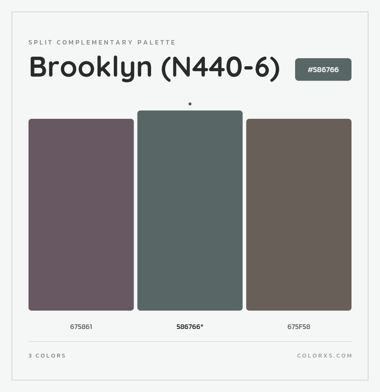 Brooklyn (N440-6) - Split-Complementary Color Palette
