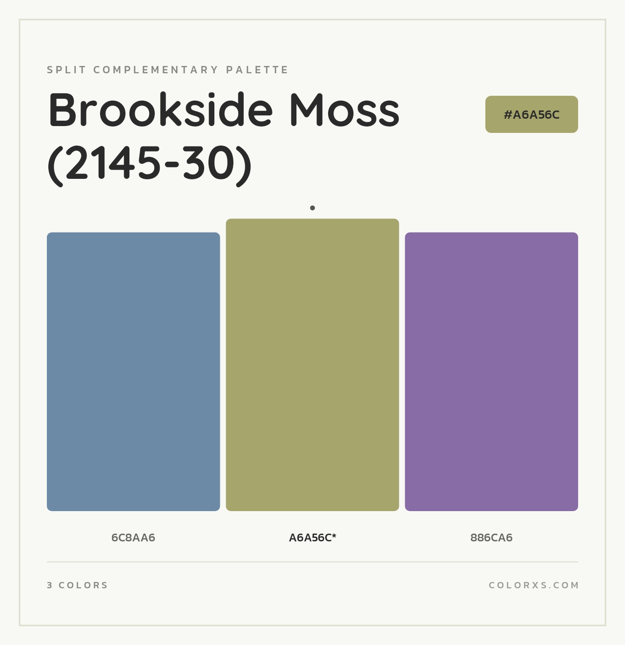 Brookside Moss (2145-30) - Split-Complementary Color Palette