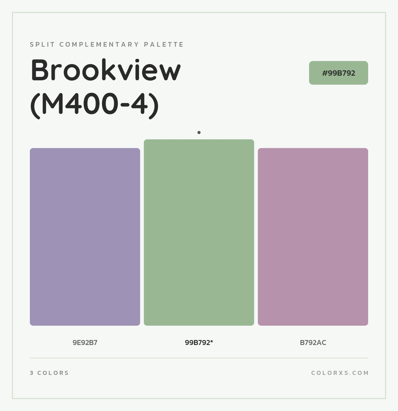 Brookview (M400-4) - Split-Complementary Color Palette