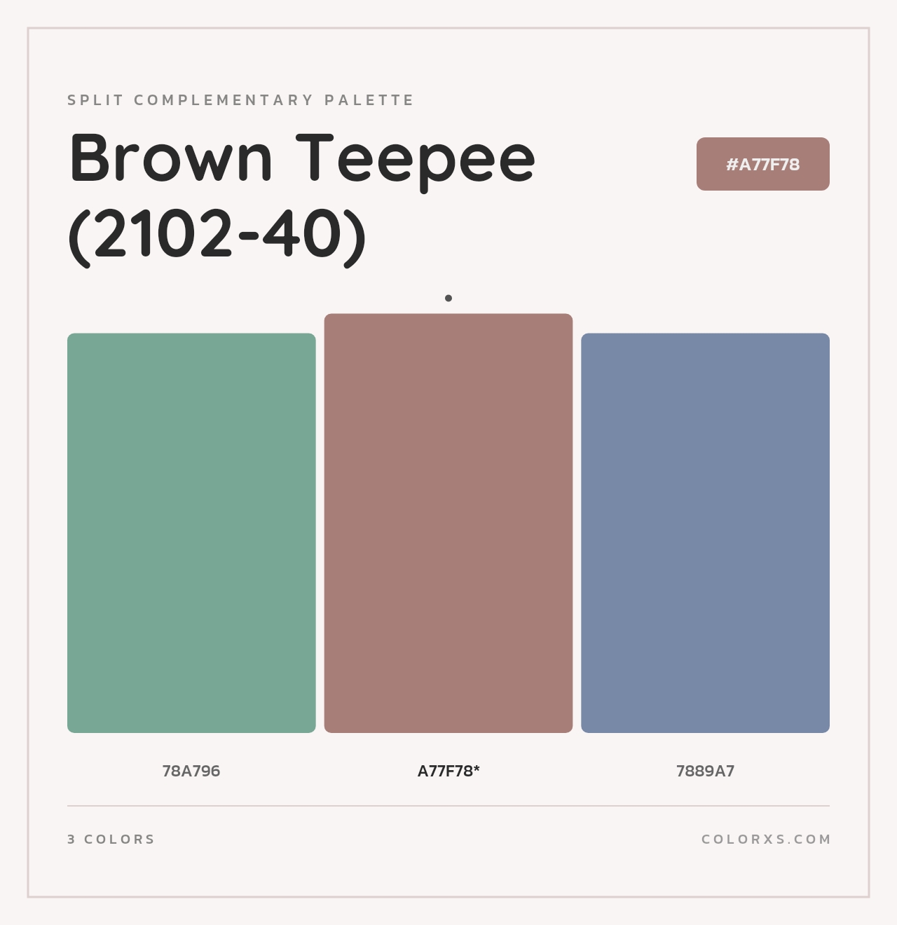 Brown Teepee (2102-40) - Split-Complementary Color Palette