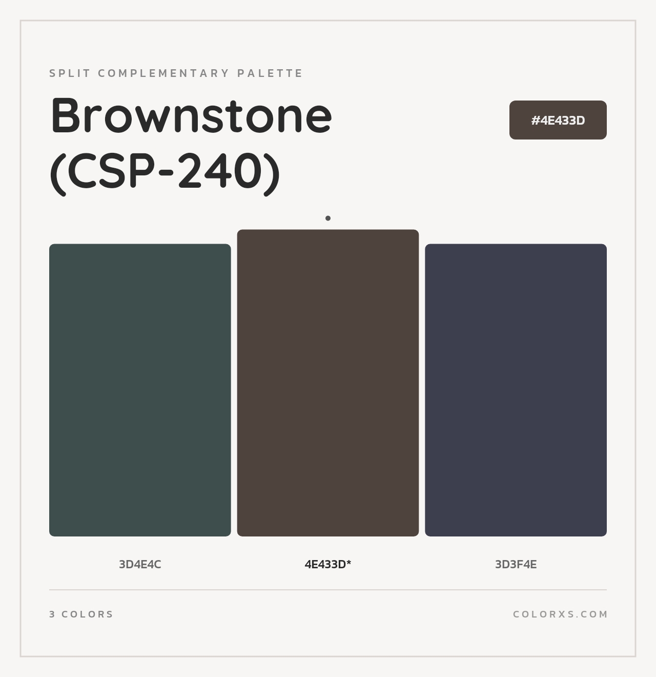 Brownstone (CSP-240) - Split-Complementary Color Palette