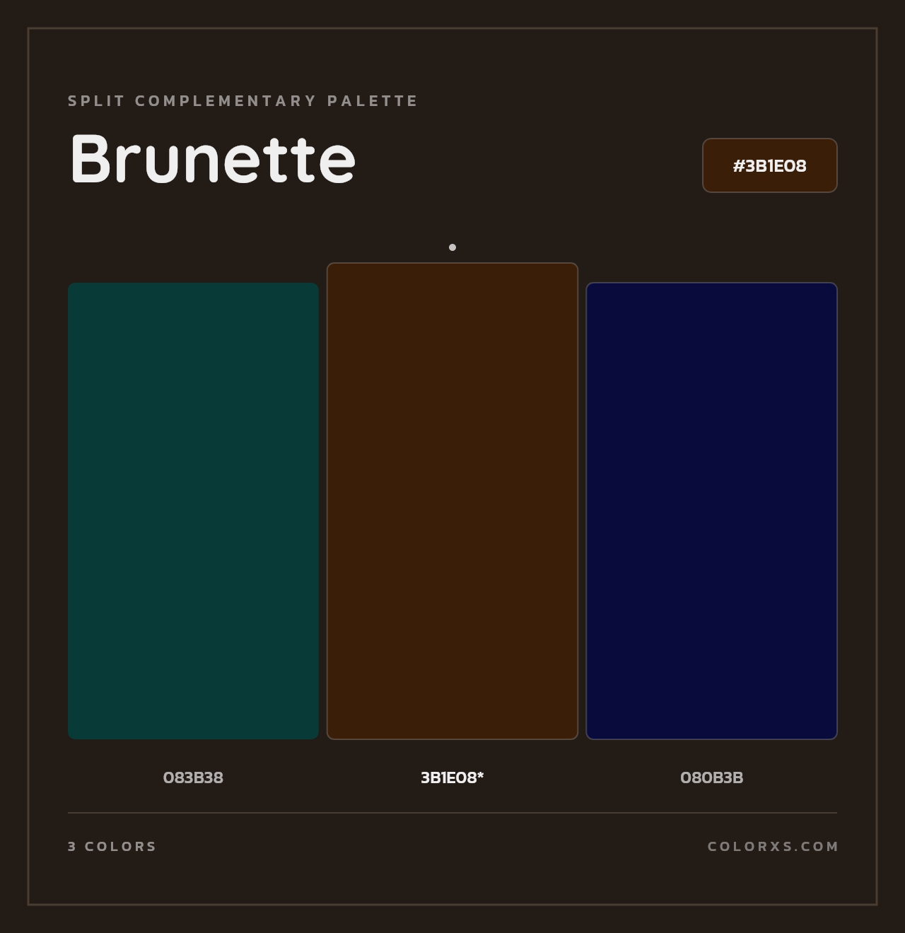 Brunette - Split-Complementary Color Palette
