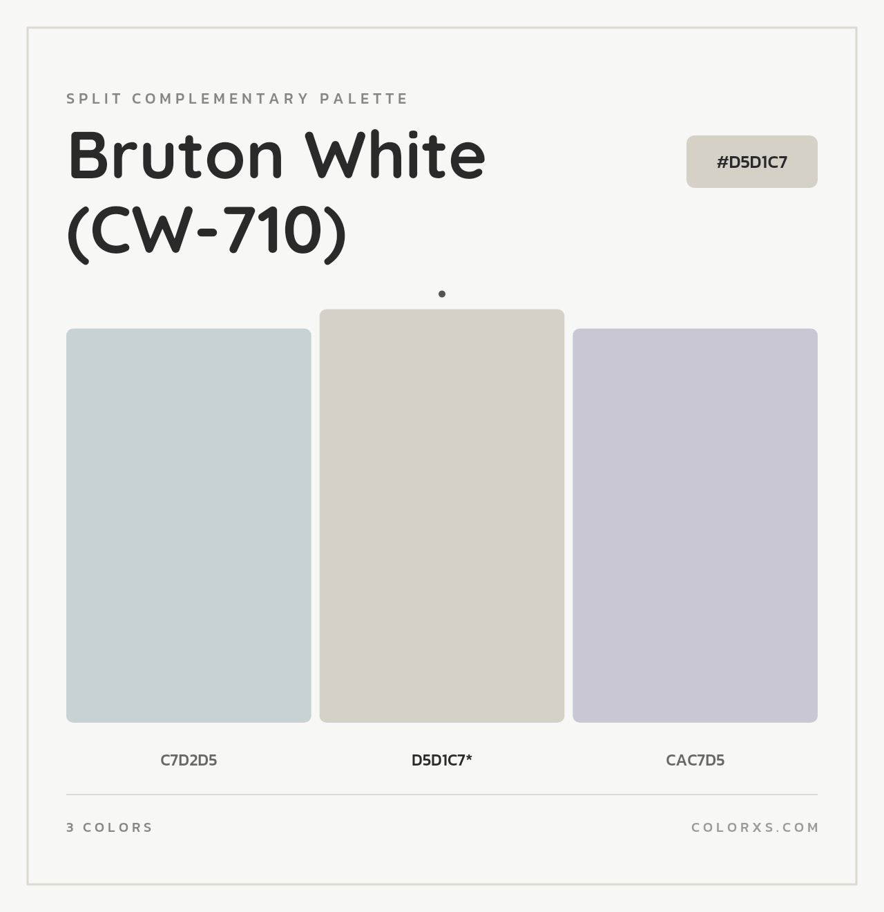 Bruton White (CW-710) - Split-Complementary Color Palette