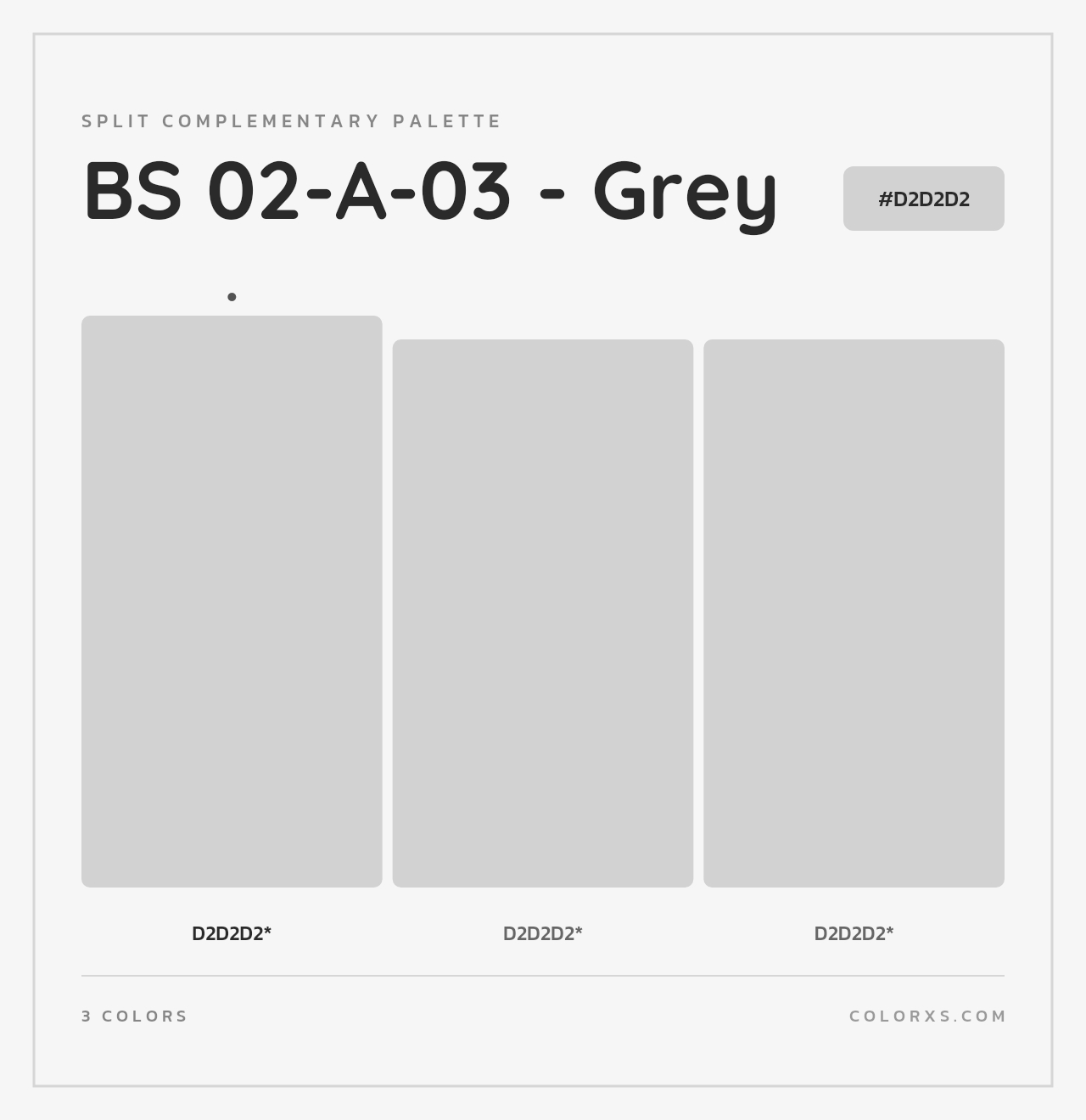 BS 02-A-03 - Grey - Split-Complementary Color Palette
