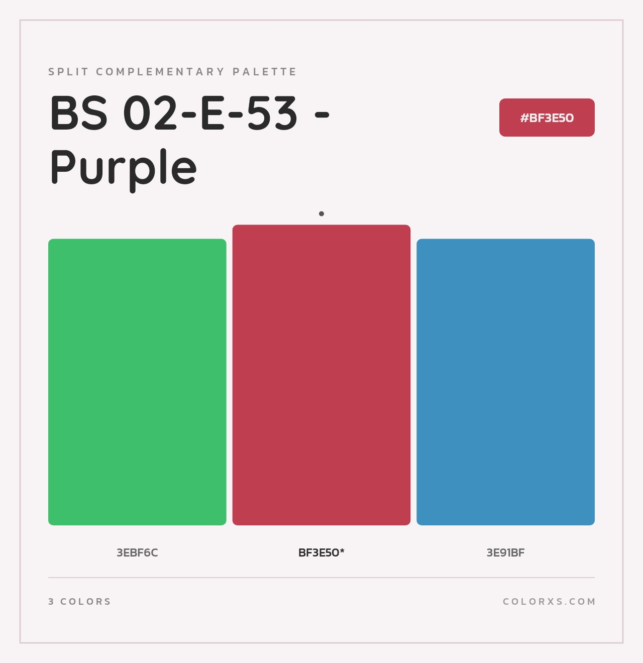 BS 02-E-53 - Purple - Split-Complementary Color Palette