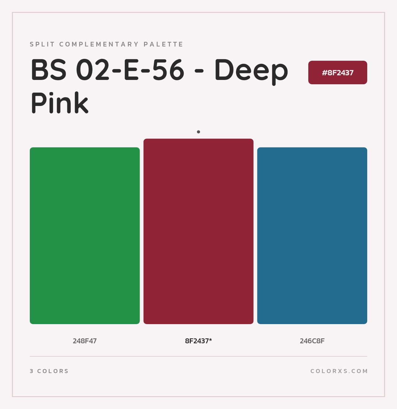 BS 02-E-56 - Deep Pink - Split-Complementary Color Palette