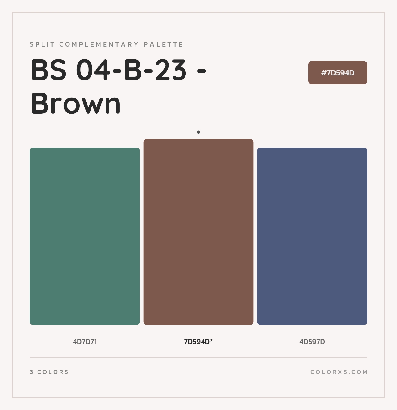 BS 04-B-23 - Brown - Split-Complementary Color Palette