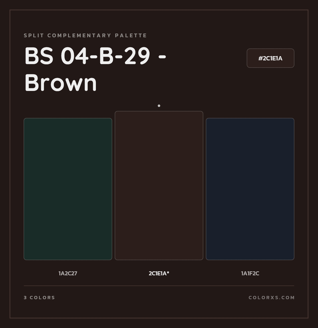 BS 04-B-29 - Brown - Split-Complementary Color Palette