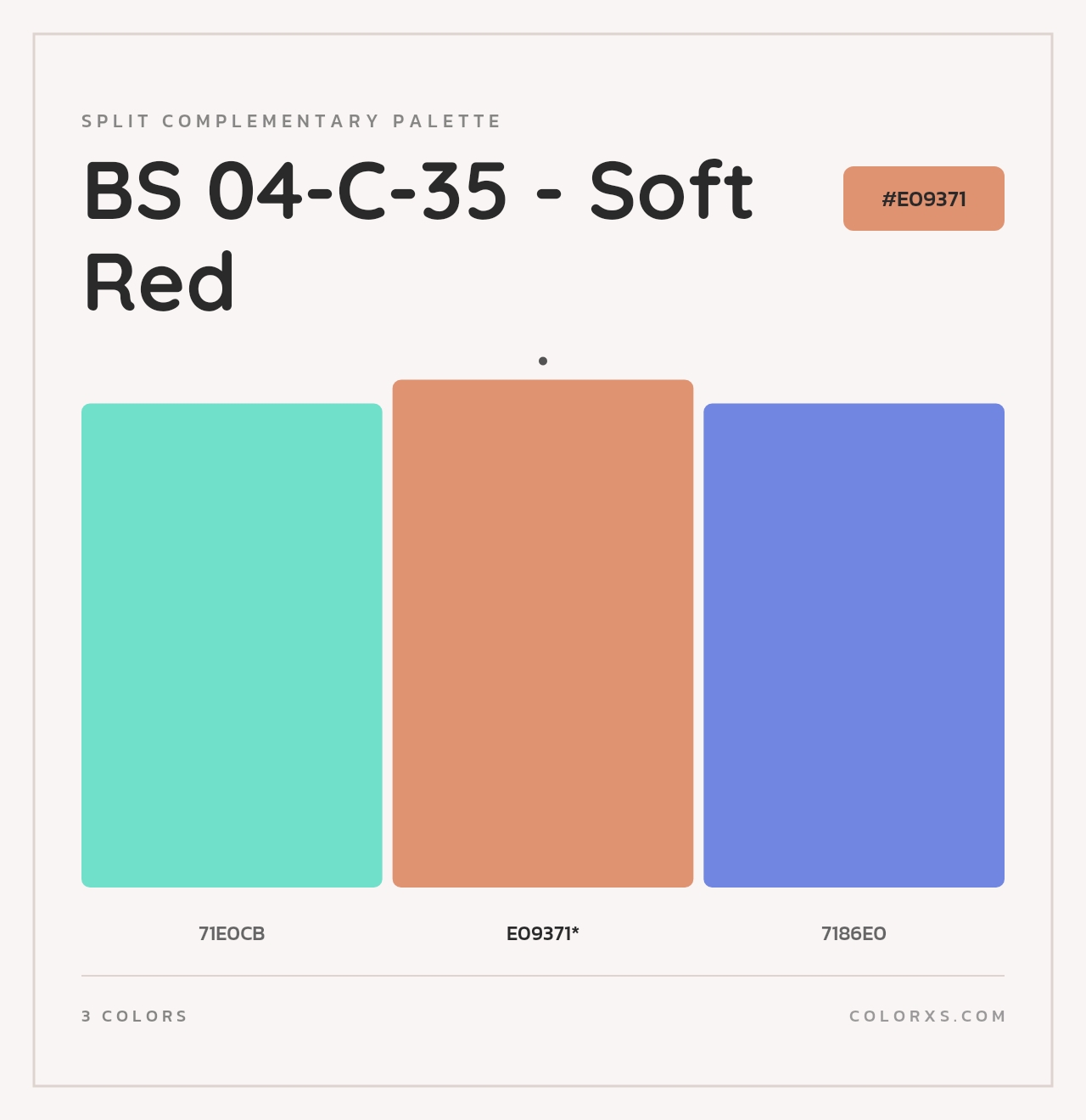 BS 04-C-35 - Soft Red - Split-Complementary Color Palette