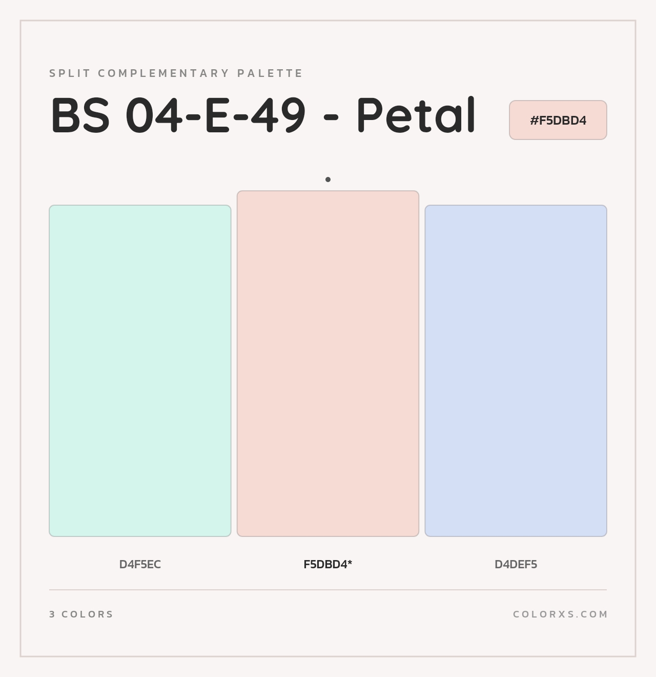 BS 04-E-49 - Petal - Split-Complementary Color Palette
