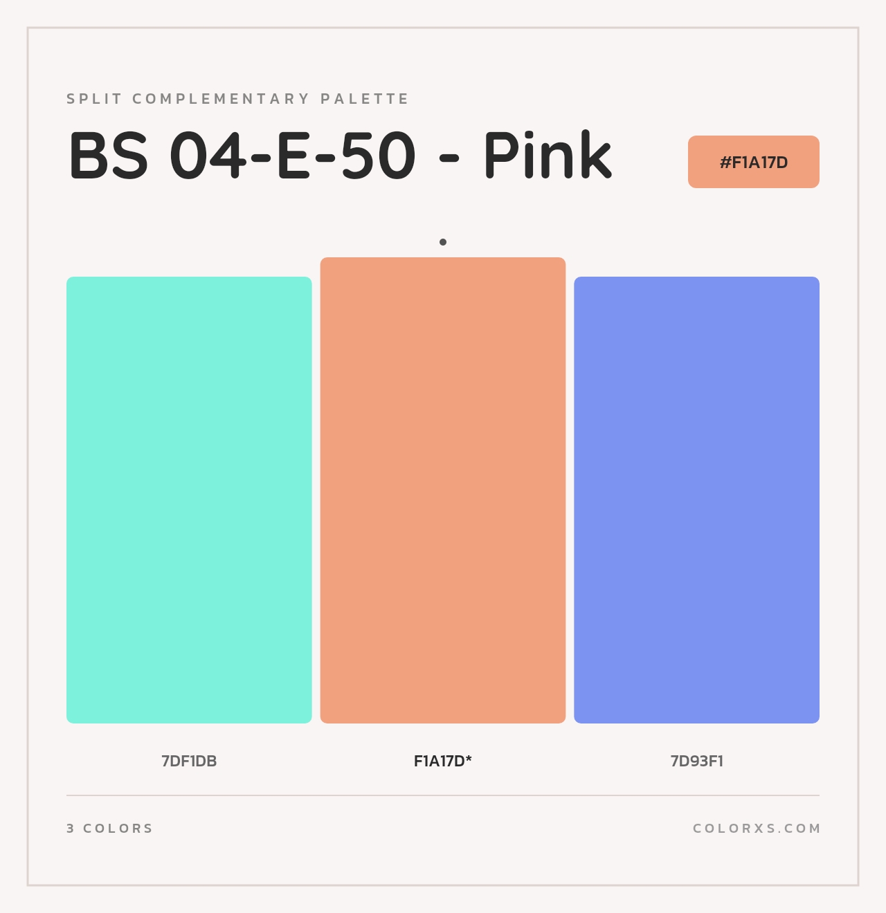 BS 04-E-50 - Pink - Split-Complementary Color Palette