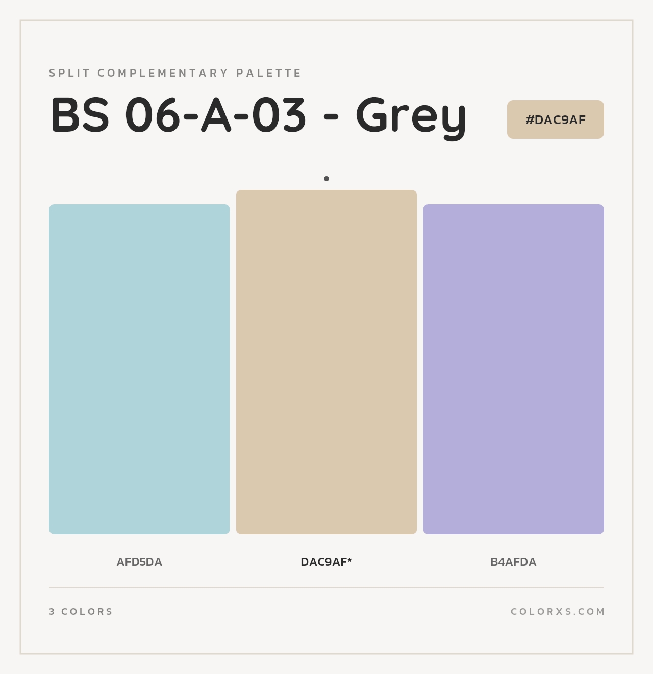 BS 06-A-03 - Grey - Split-Complementary Color Palette