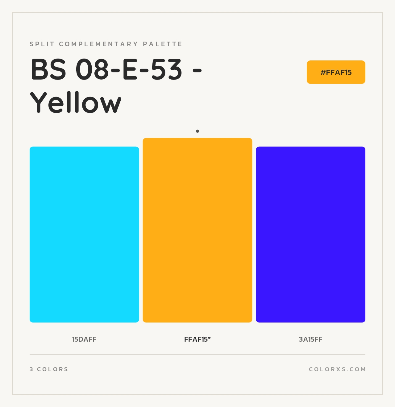 BS 08-E-53 - Yellow - Split-Complementary Color Palette