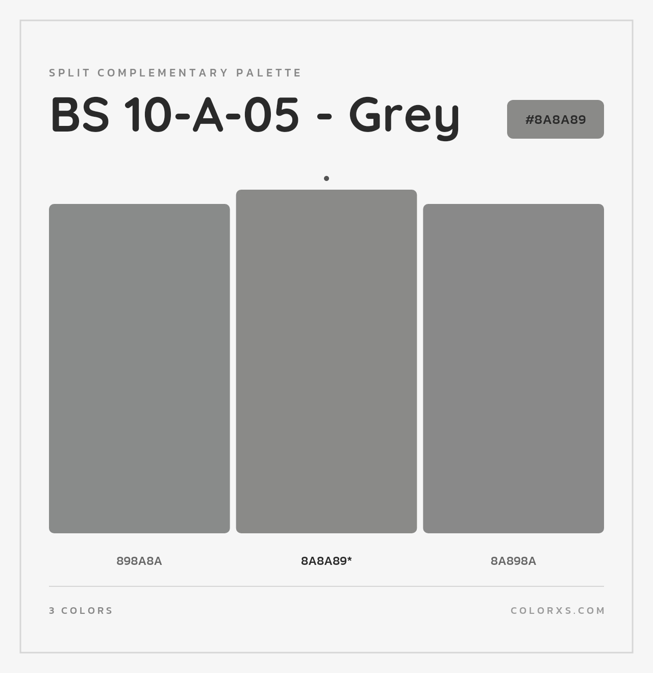BS 10-A-05 - Grey - Split-Complementary Color Palette