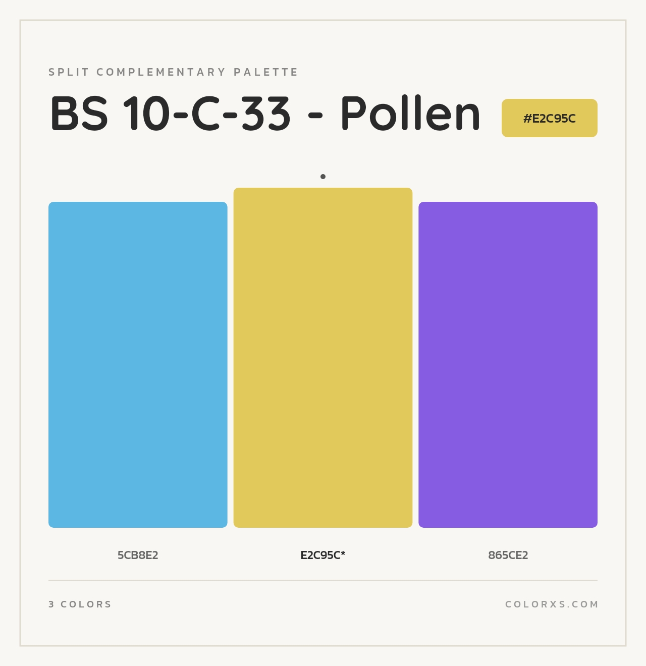 BS 10-C-33 - Pollen - Split-Complementary Color Palette