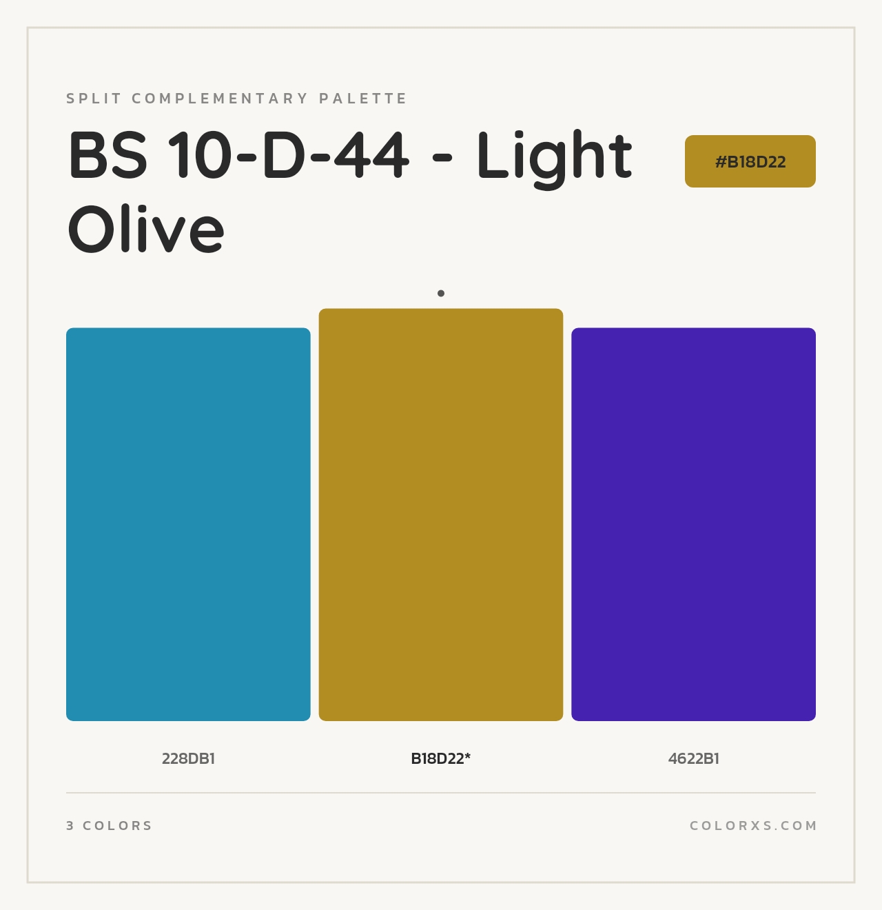 BS 10-D-44 - Light Olive - Split-Complementary Color Palette