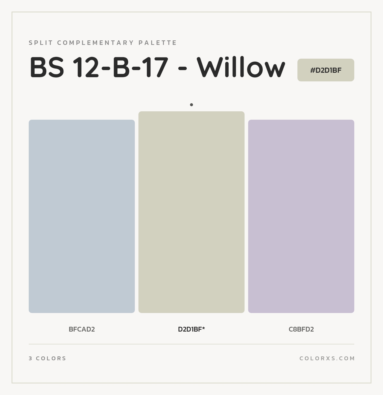 BS 12-B-17 - Willow - Split-Complementary Color Palette