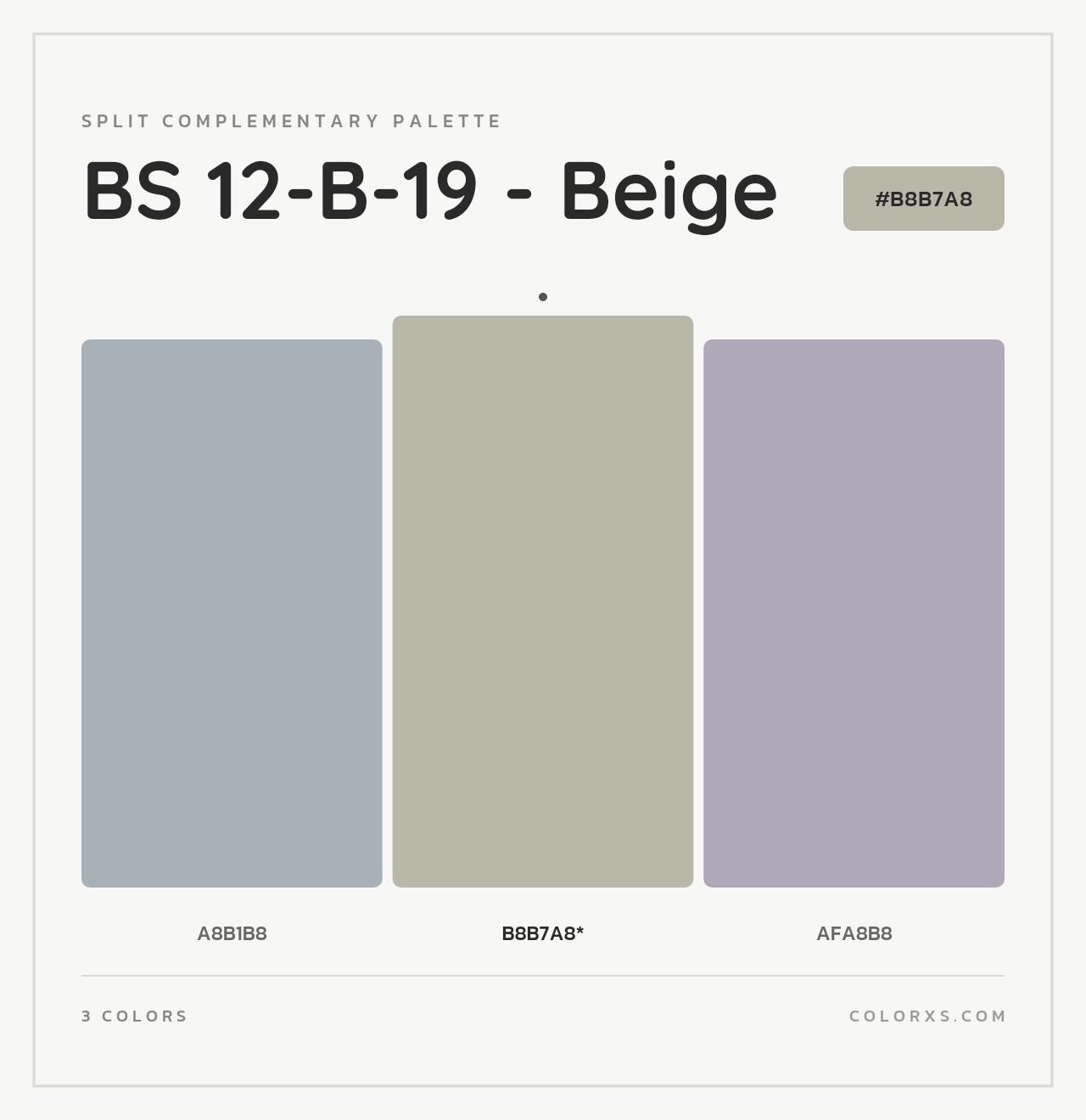 BS 12-B-19 - Beige - Split-Complementary Color Palette