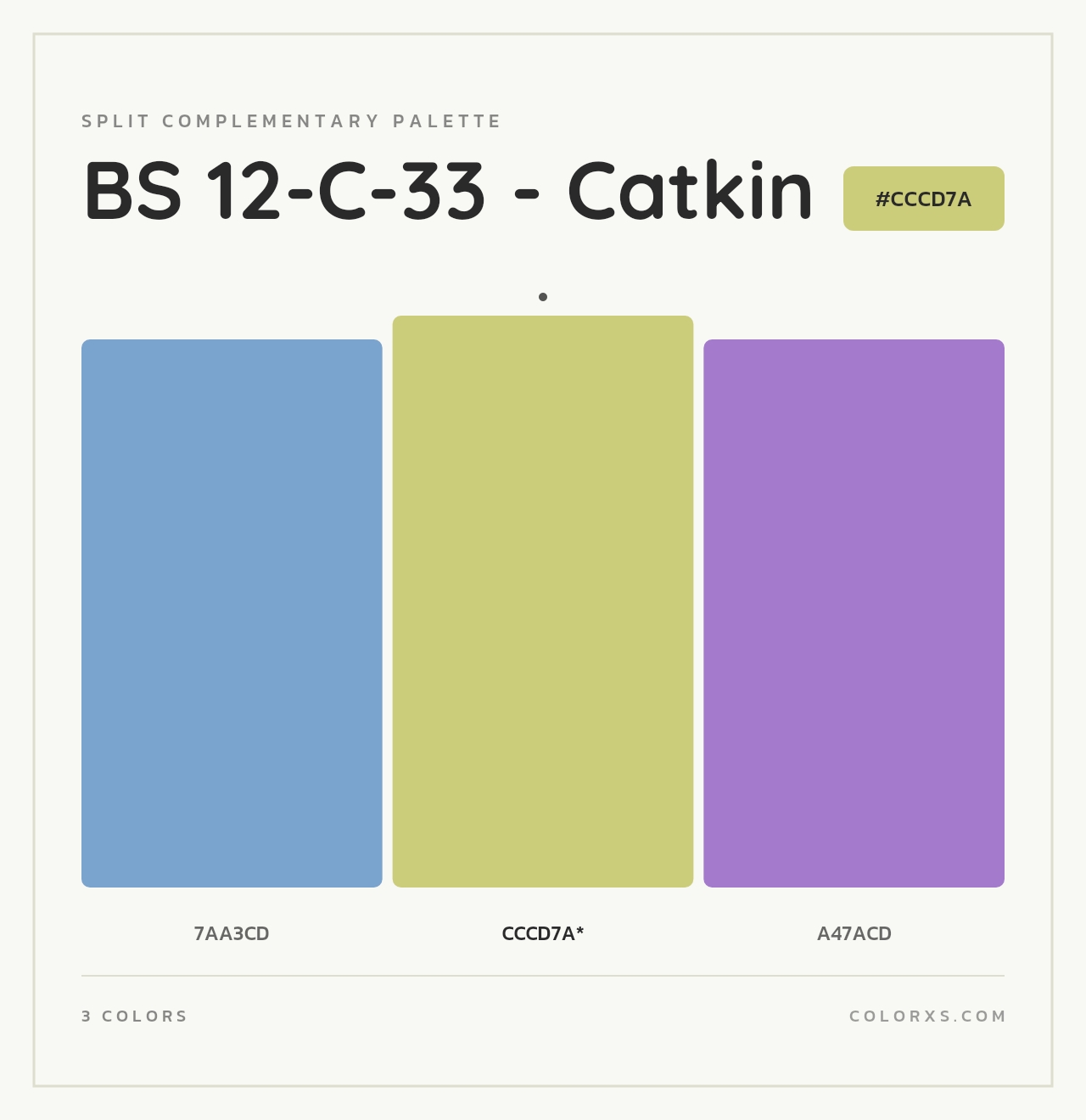 BS 12-C-33 - Catkin - Split-Complementary Color Palette