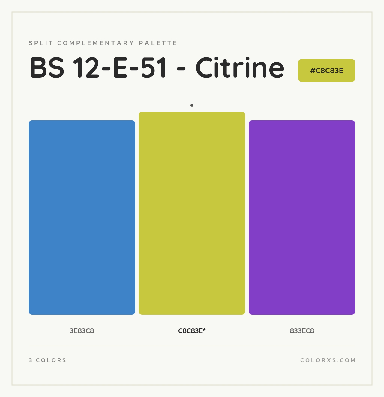 BS 12-E-51 - Citrine - Split-Complementary Color Palette