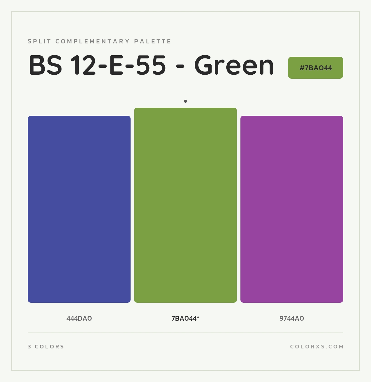 BS 12-E-55 - Green - Split-Complementary Color Palette
