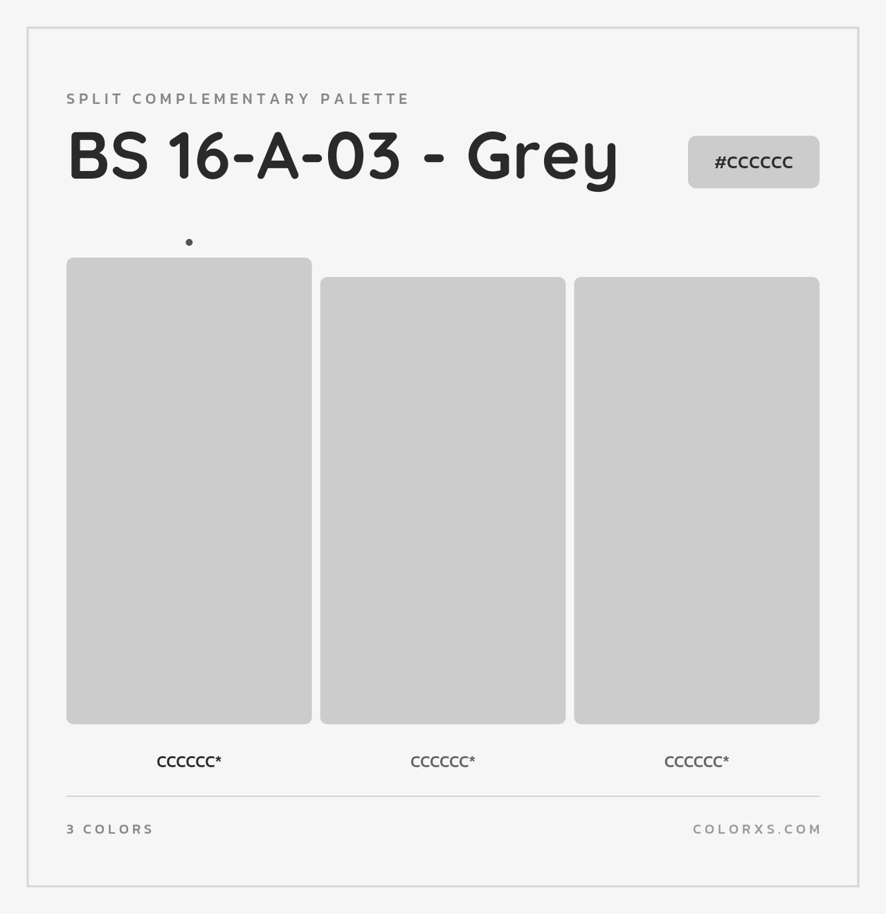 BS 16-A-03 - Grey - Split-Complementary Color Palette