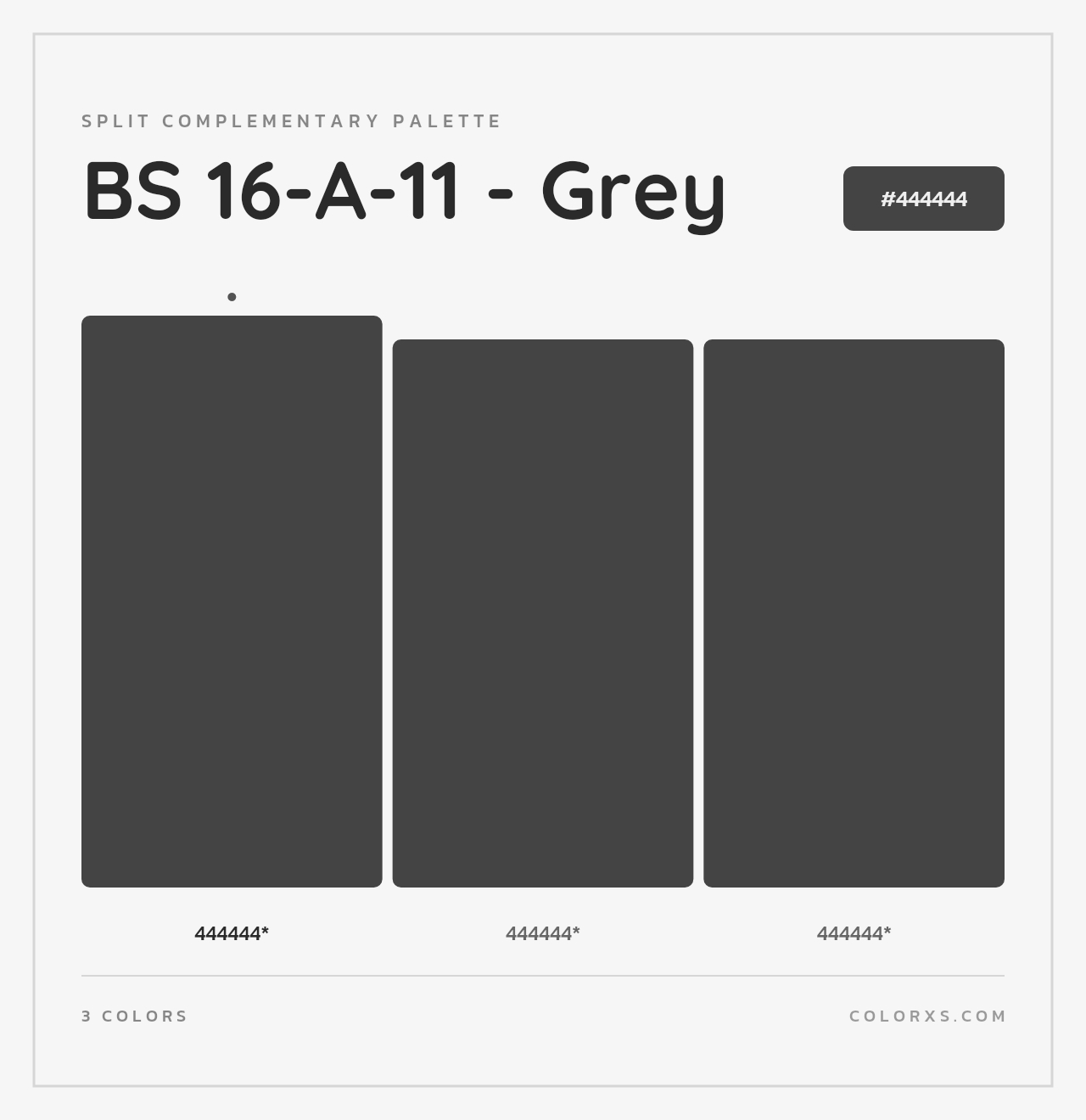 BS 16-A-11 - Grey - Split-Complementary Color Palette