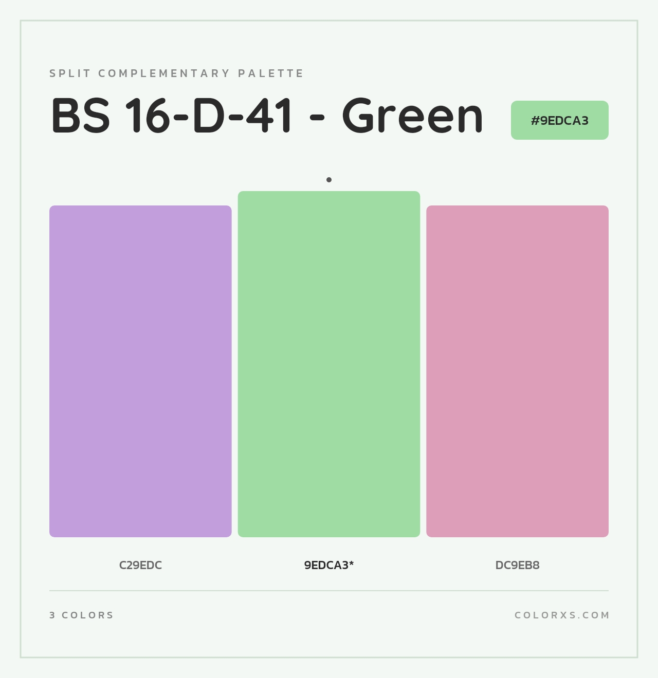 BS 16-D-41 - Green - Split-Complementary Color Palette
