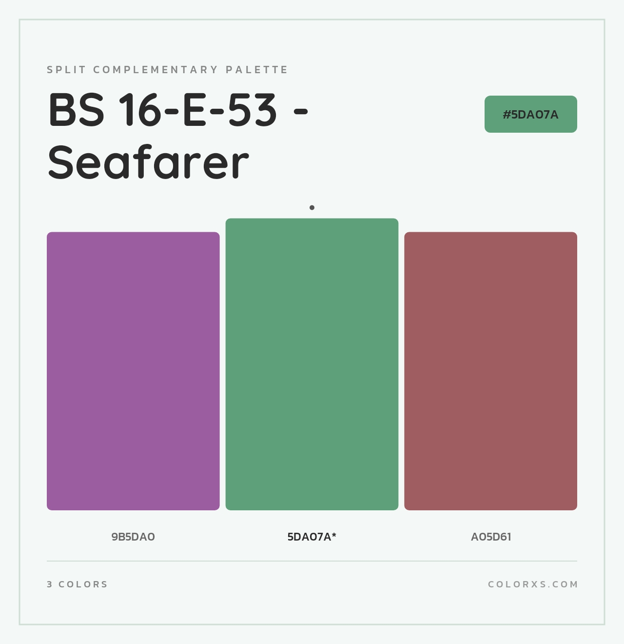 BS 16-E-53 - Seafarer - Split-Complementary Color Palette
