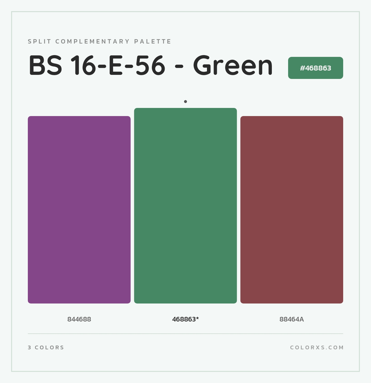 BS 16-E-56 - Green - Split-Complementary Color Palette