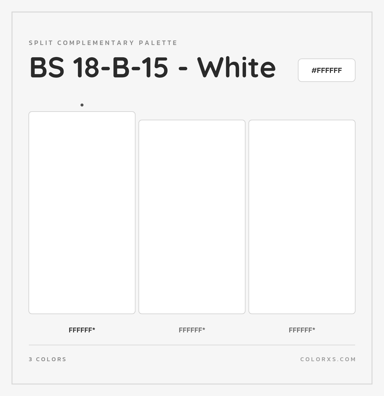 BS 18-B-15 - White - Split-Complementary Color Palette
