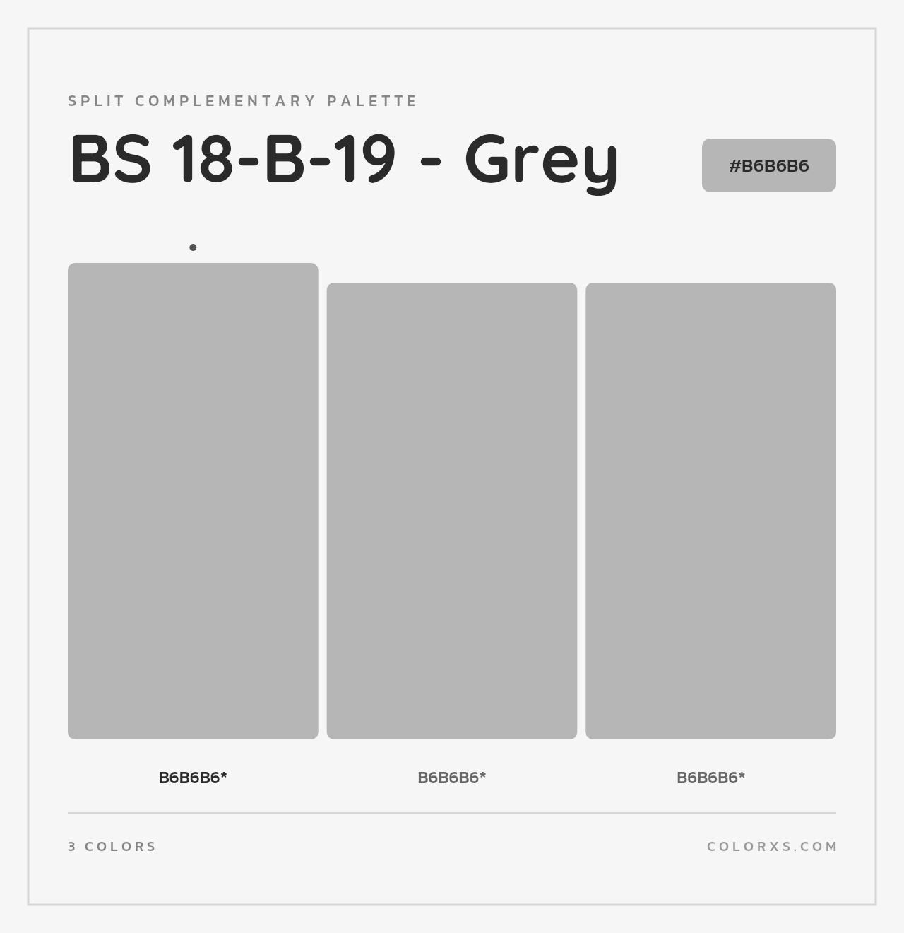 BS 18-B-19 - Grey - Split-Complementary Color Palette
