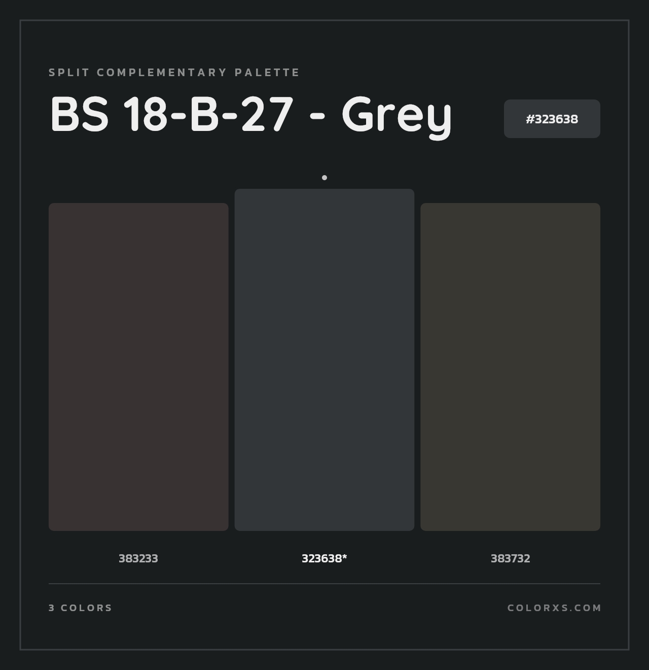 BS 18-B-27 - Grey - Split-Complementary Color Palette