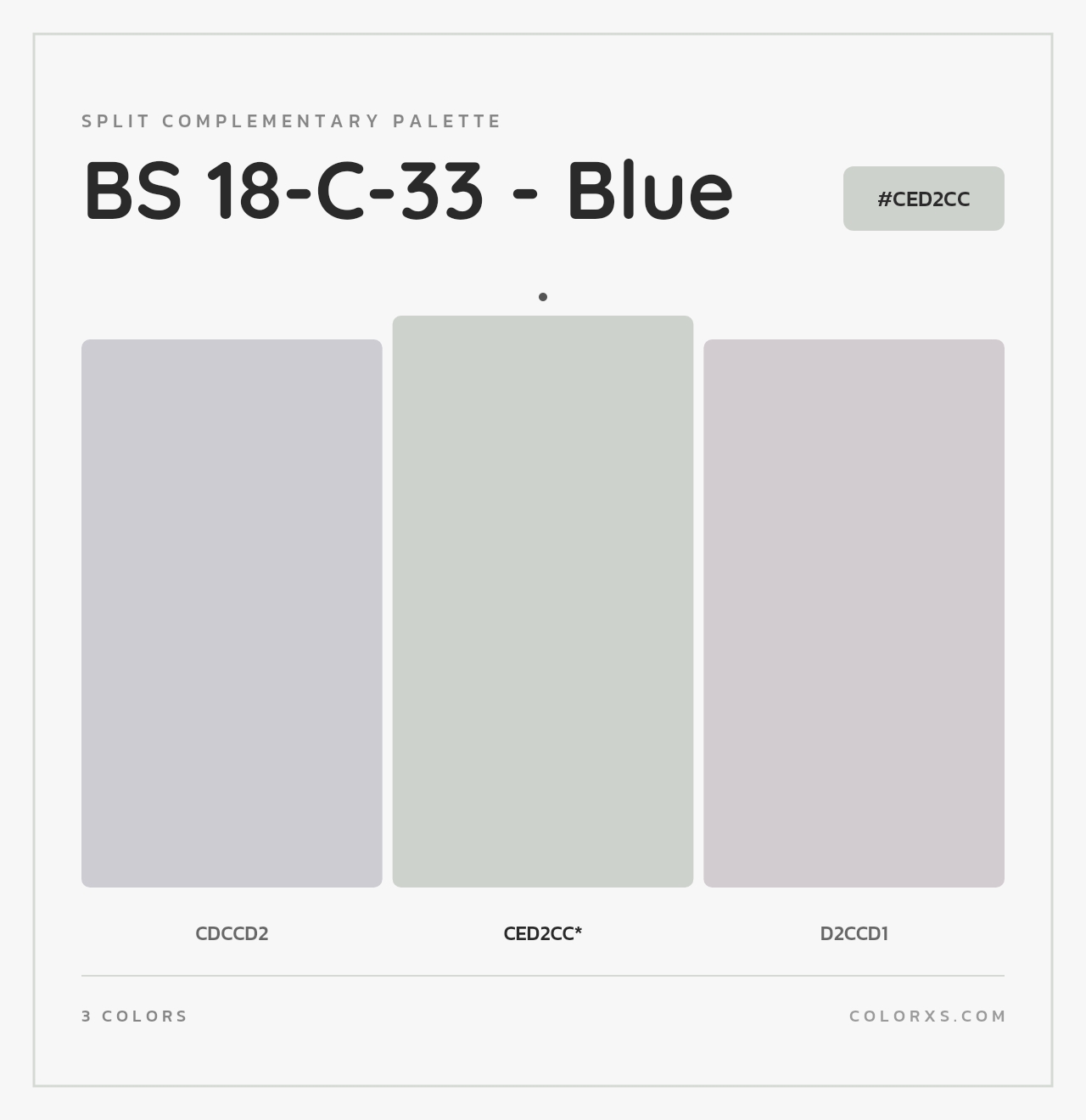 BS 18-C-33 - Blue - Split-Complementary Color Palette