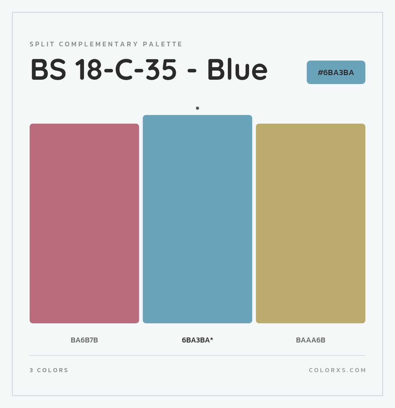BS 18-C-35 - Blue - Split-Complementary Color Palette