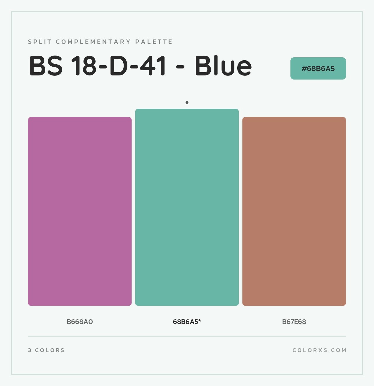BS 18-D-41 - Blue - Split-Complementary Color Palette