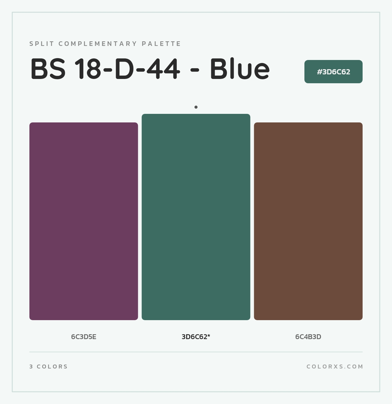 BS 18-D-44 - Blue - Split-Complementary Color Palette