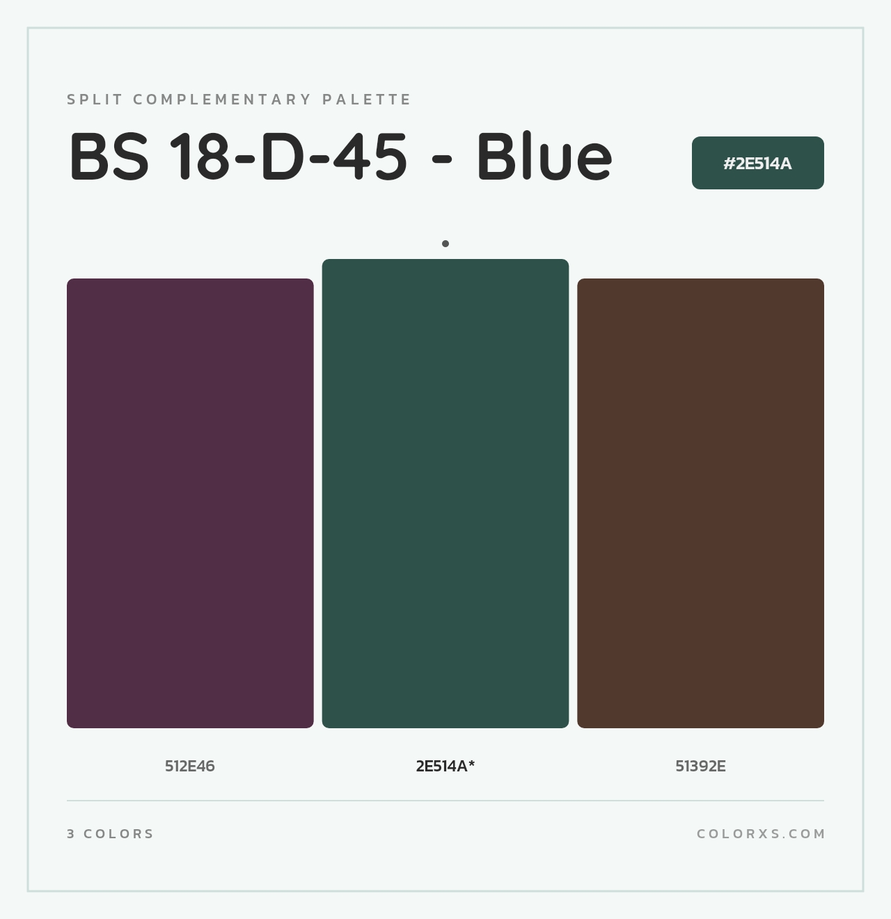 BS 18-D-45 - Blue - Split-Complementary Color Palette