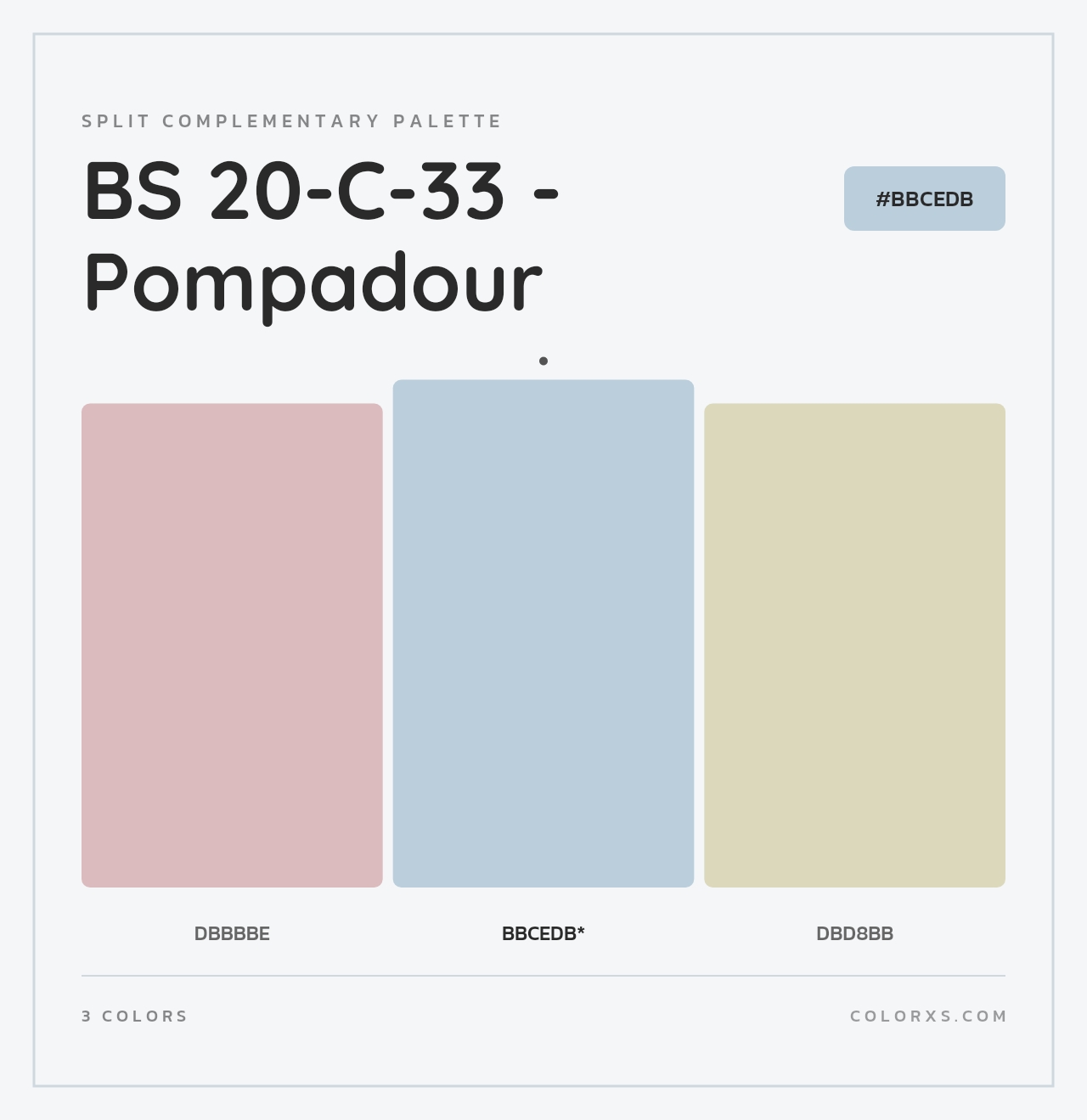 BS 20-C-33 - Pompadour - Split-Complementary Color Palette