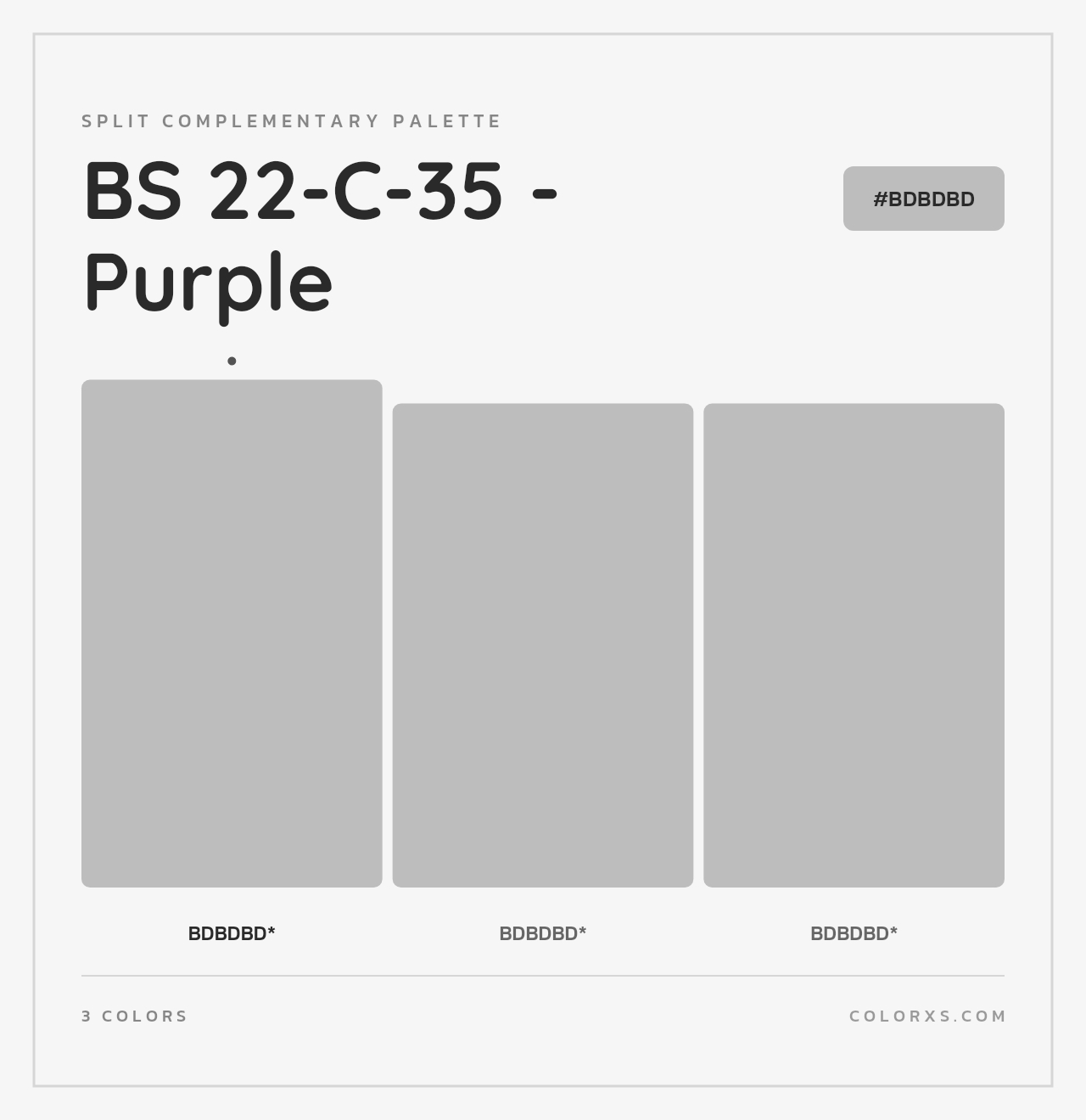 BS 22-C-35 - Purple - Split-Complementary Color Palette
