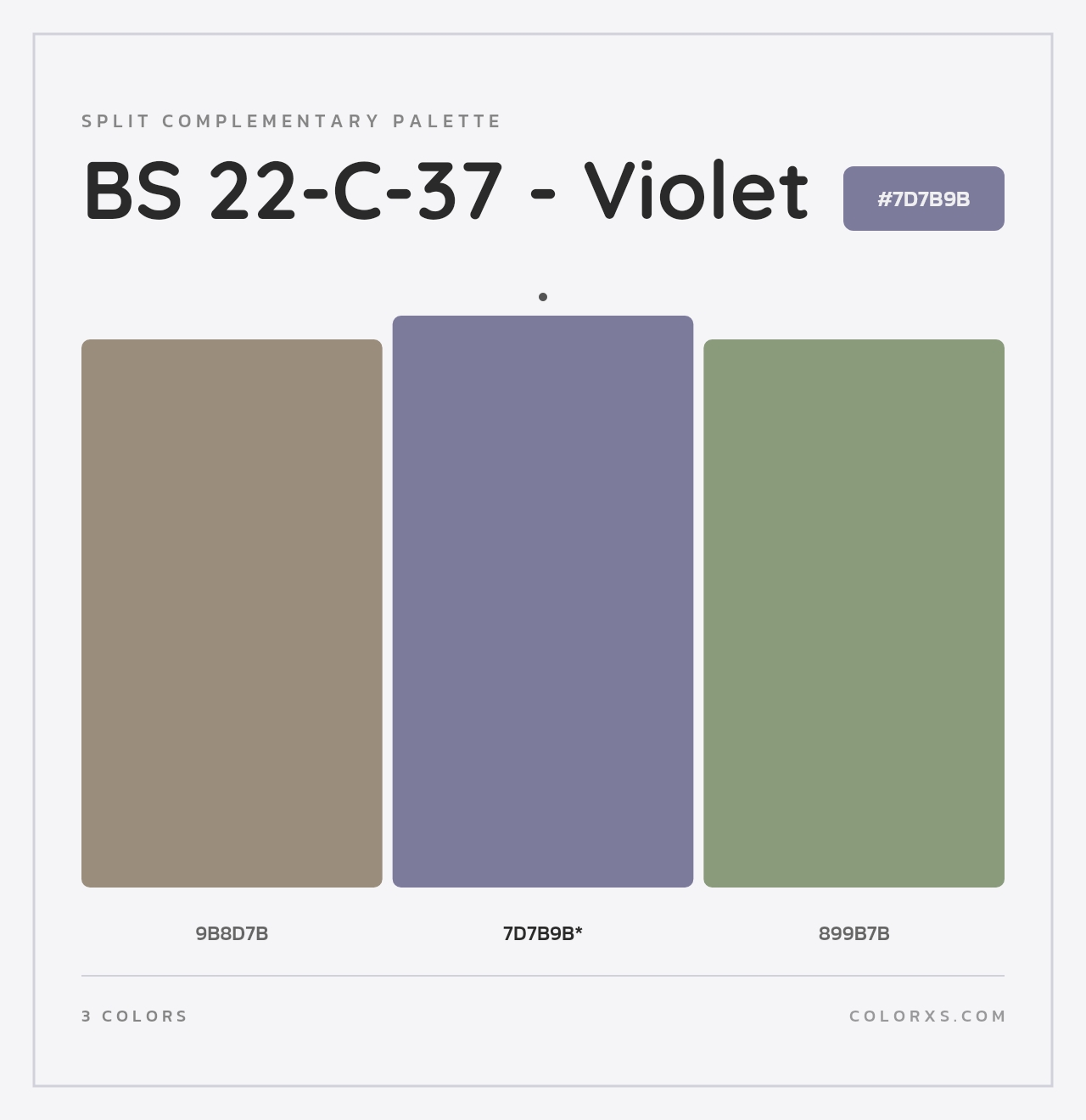 BS 22-C-37 - Violet - Split-Complementary Color Palette