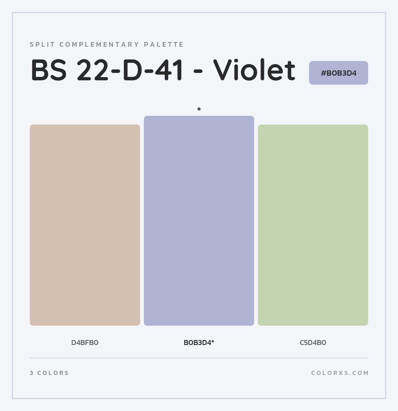 BS 22-D-41 - Violet - Split-Complementary Color Palette