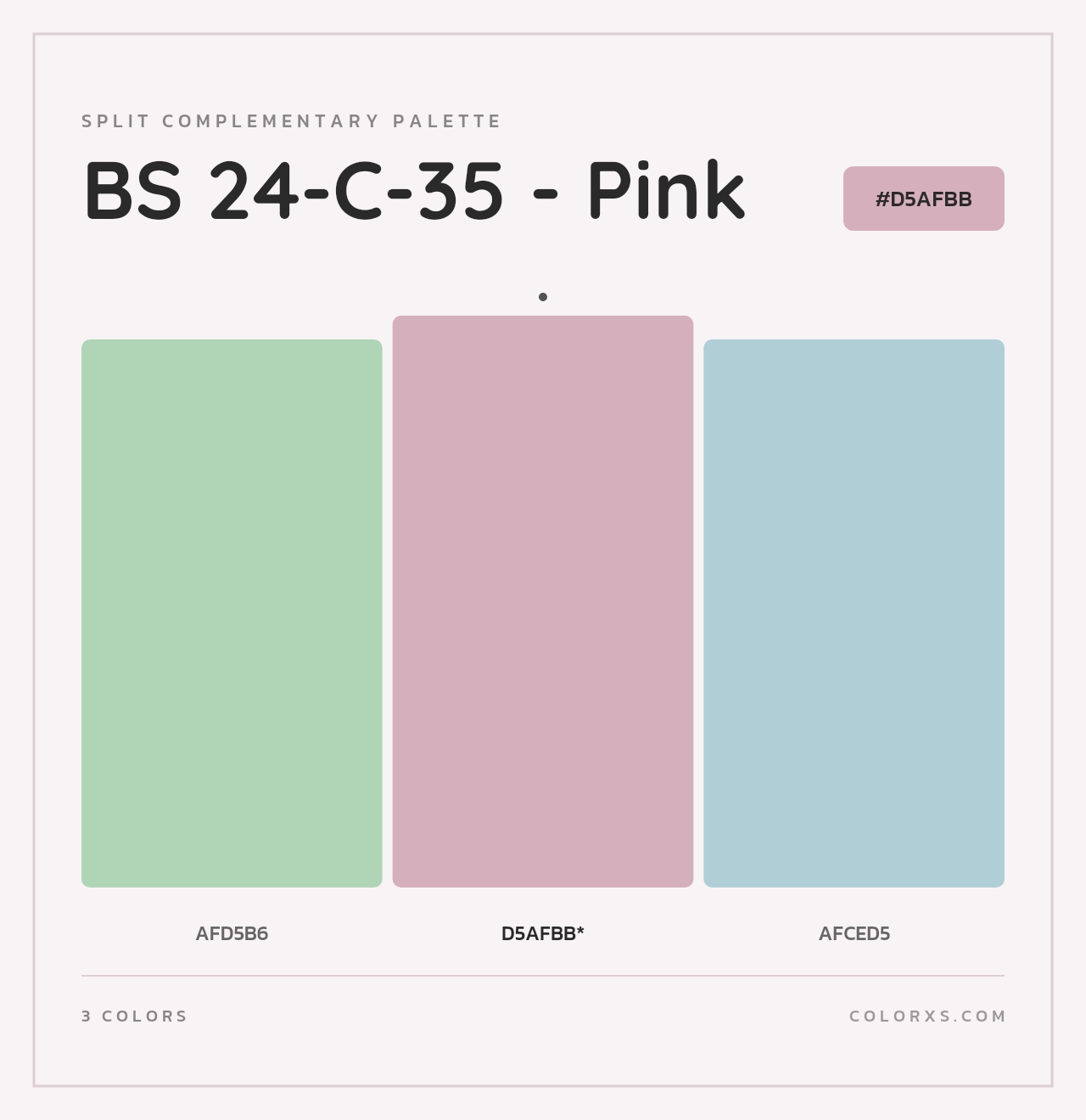 BS 24-C-35 - Pink - Split-Complementary Color Palette