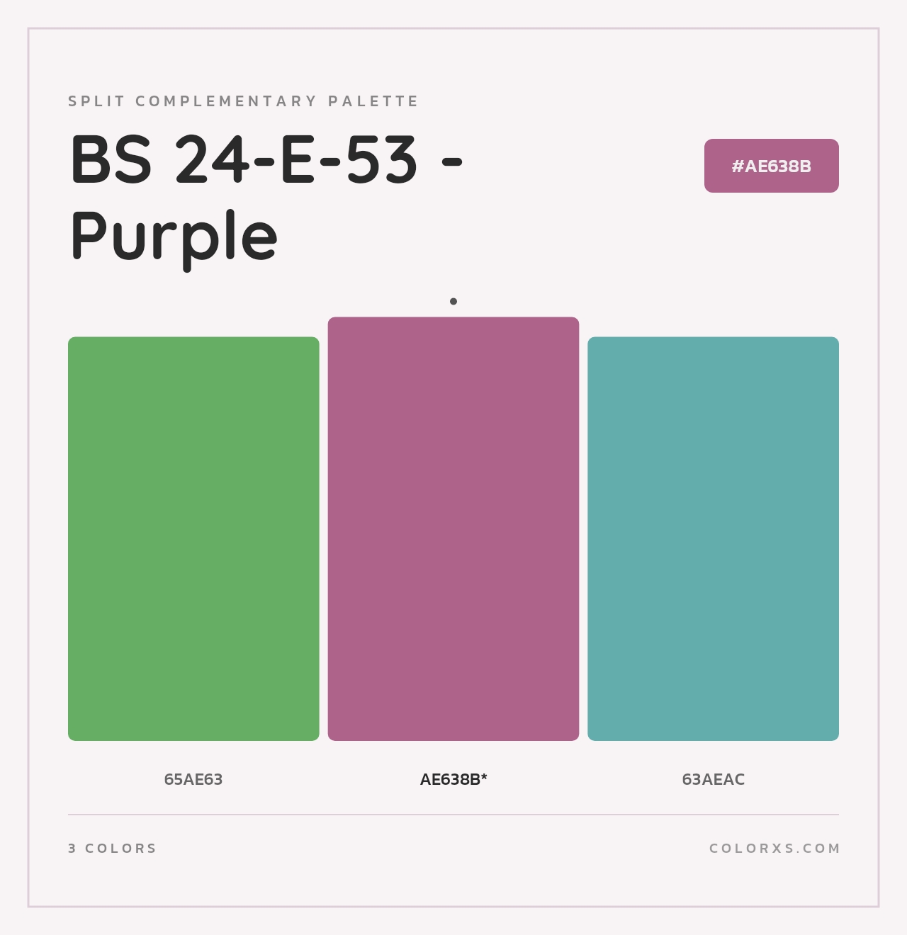 BS 24-E-53 - Purple - Split-Complementary Color Palette