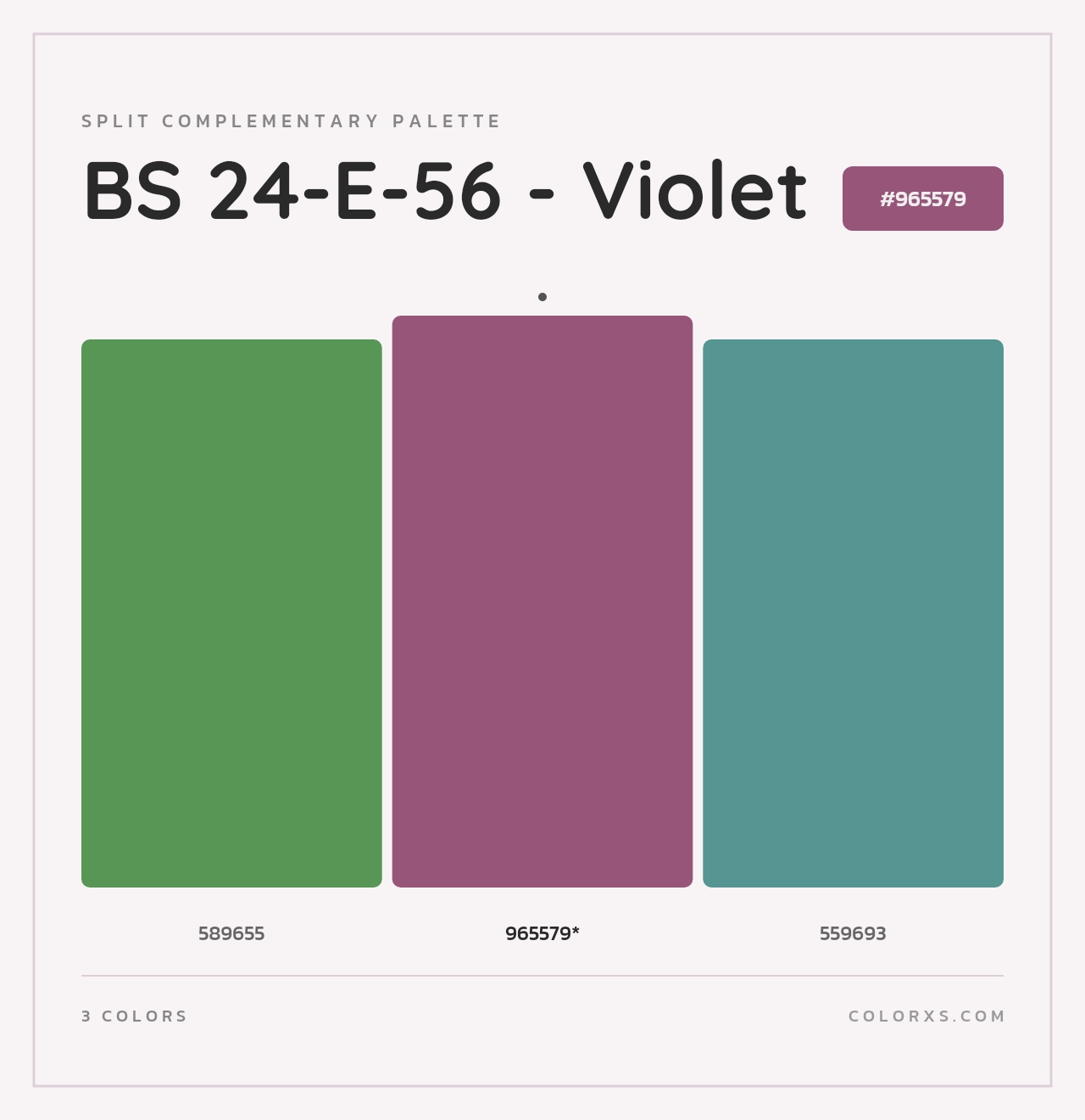 BS 24-E-56 - Violet - Split-Complementary Color Palette