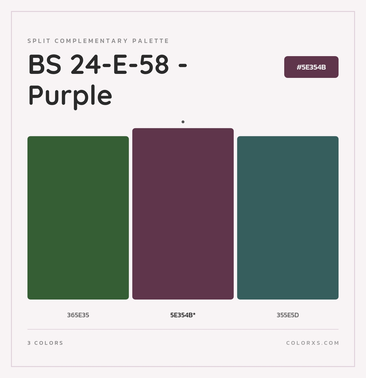 BS 24-E-58 - Purple - Split-Complementary Color Palette