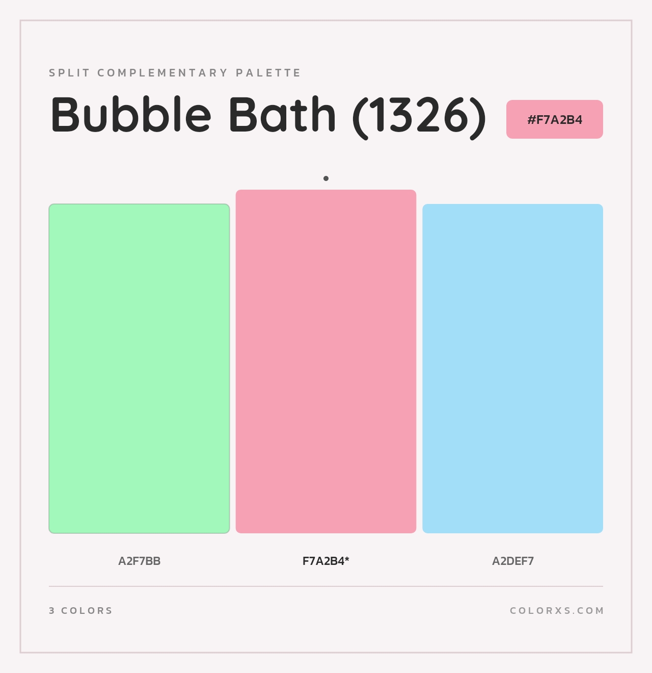 Bubble Bath (1326) - Split-Complementary Color Palette