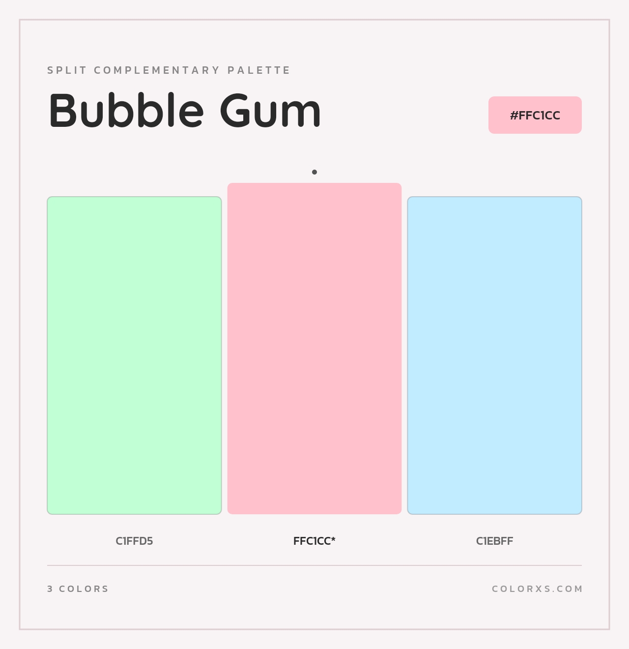 Bubble Gum - Split-Complementary Color Palette