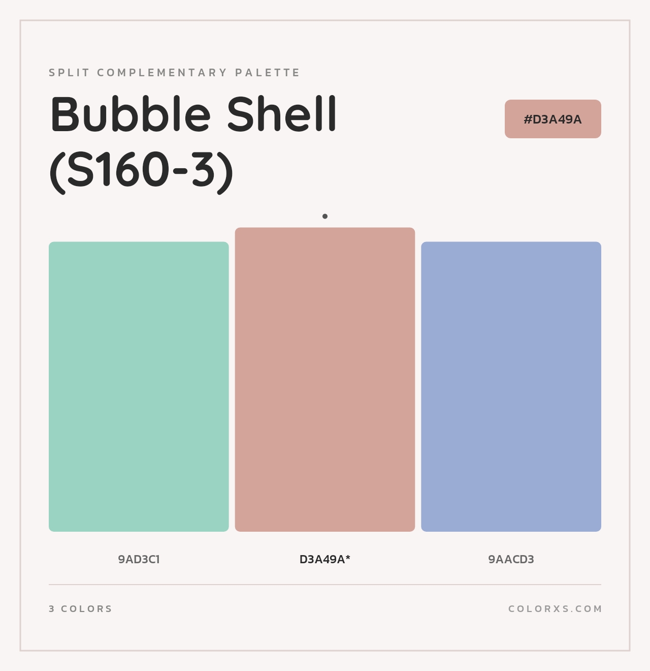 Bubble Shell (S160-3) - Split-Complementary Color Palette