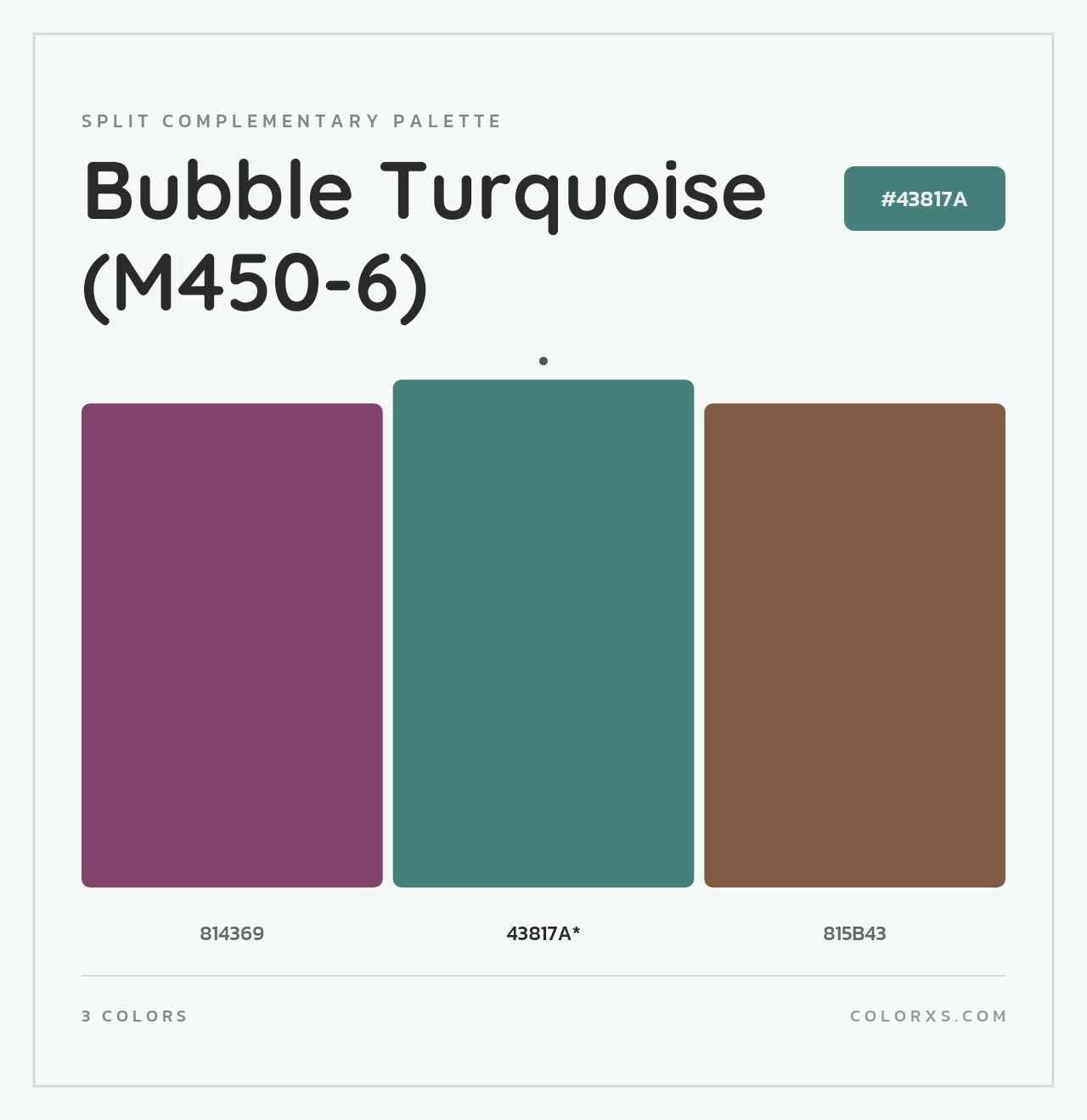 Bubble Turquoise (M450-6) - Split-Complementary Color Palette
